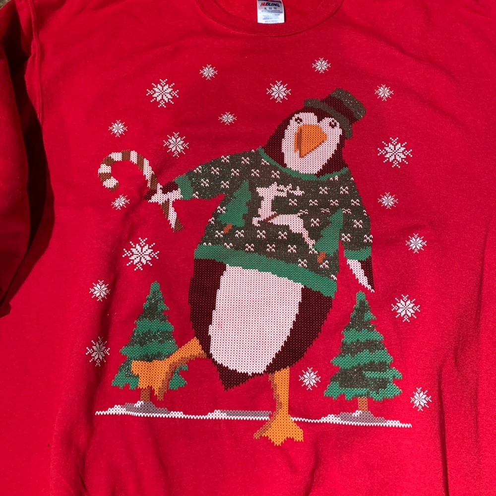 Christmas Penguin Crew Neck Sweatshirt